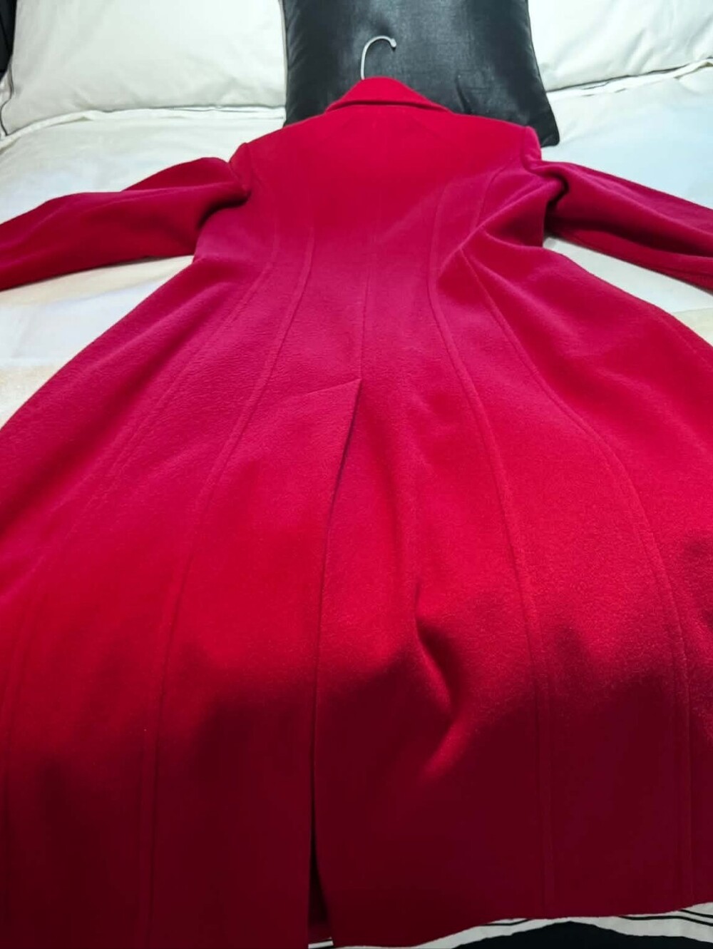 Vintage Stunning Wool/cashmere Classic Red Wool Blend Women's Coat Sz M - Picture 2 of 9